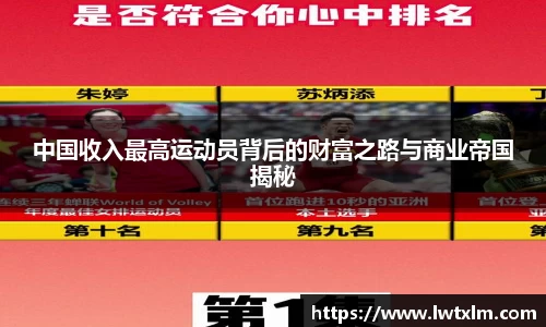 中国收入最高运动员背后的财富之路与商业帝国揭秘